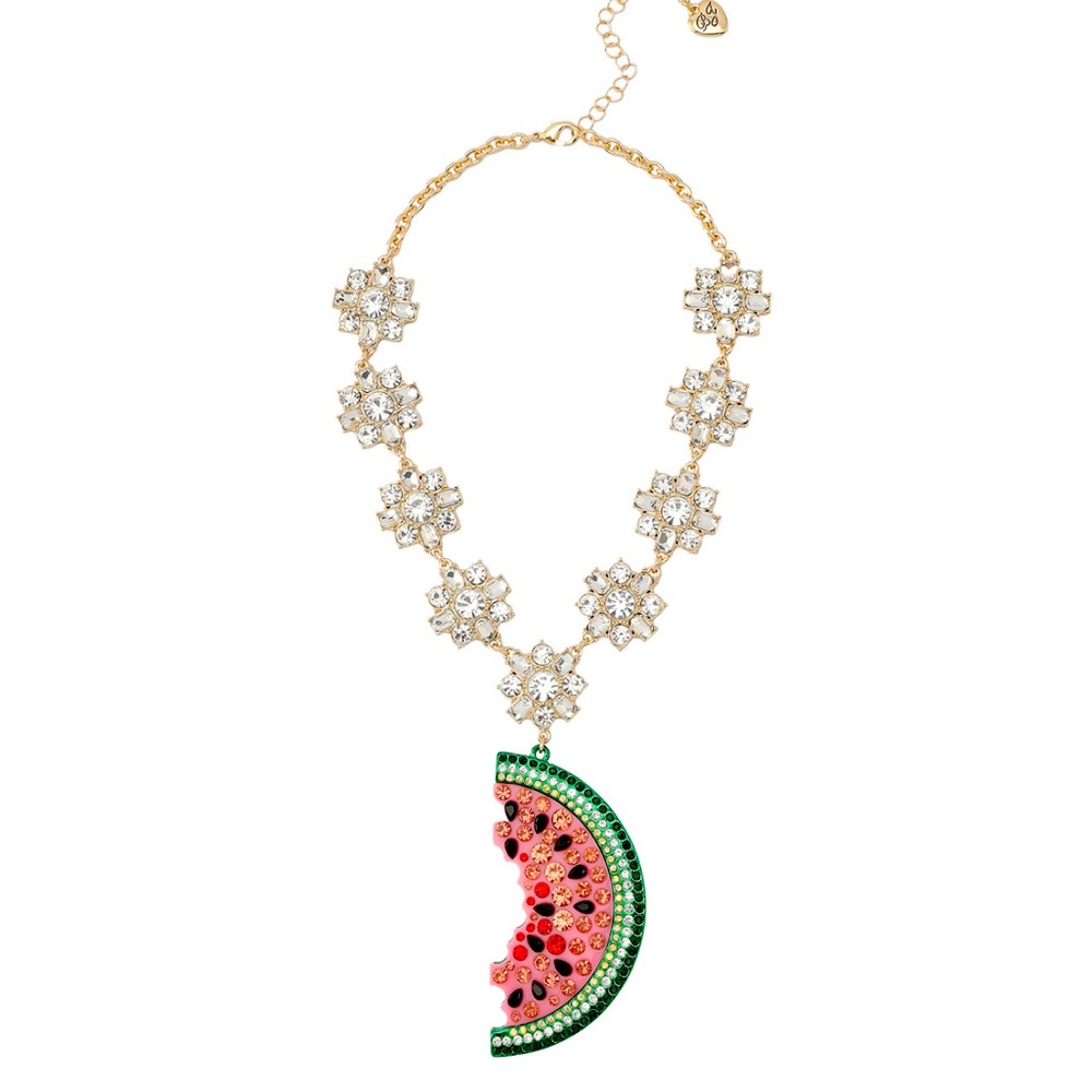 New Betsey Johnson BETSEYS BACKYARD WATERMELON PENDANT - Picture 11 of 12